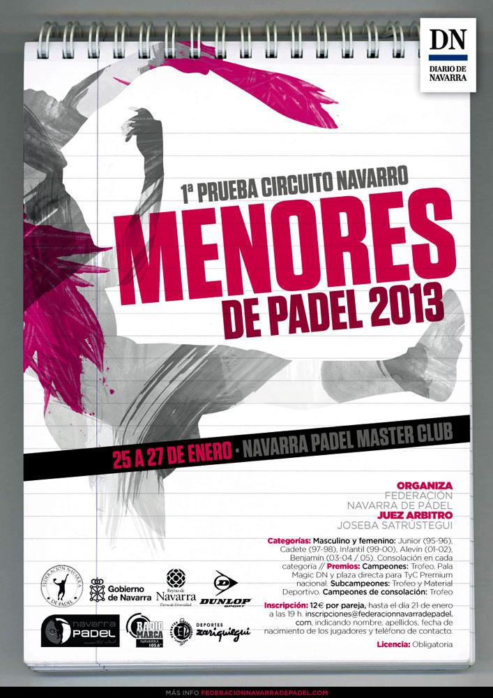 1&ordf; Prueba del Circuito Navarro de Menores de P&aacute;del 2013